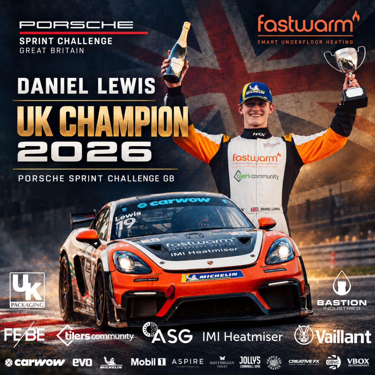 fastwarm's tweet photo. 🏆 WE DID IT! PORSCHE CHAMPIONS! 🏆

What a weekend for #TeamFastwarm! 🏁 Daniel Lewis secured a triple podium, fastest lap &amp; the Porsche Sprint Challenge GB Am Championship title at Brands Hatch! 🔥

Huge congratulations to the team! 👏🏆

#Fastwarm #Motorsport #PorscheChampions https://t.co/AHvhXzt9GL