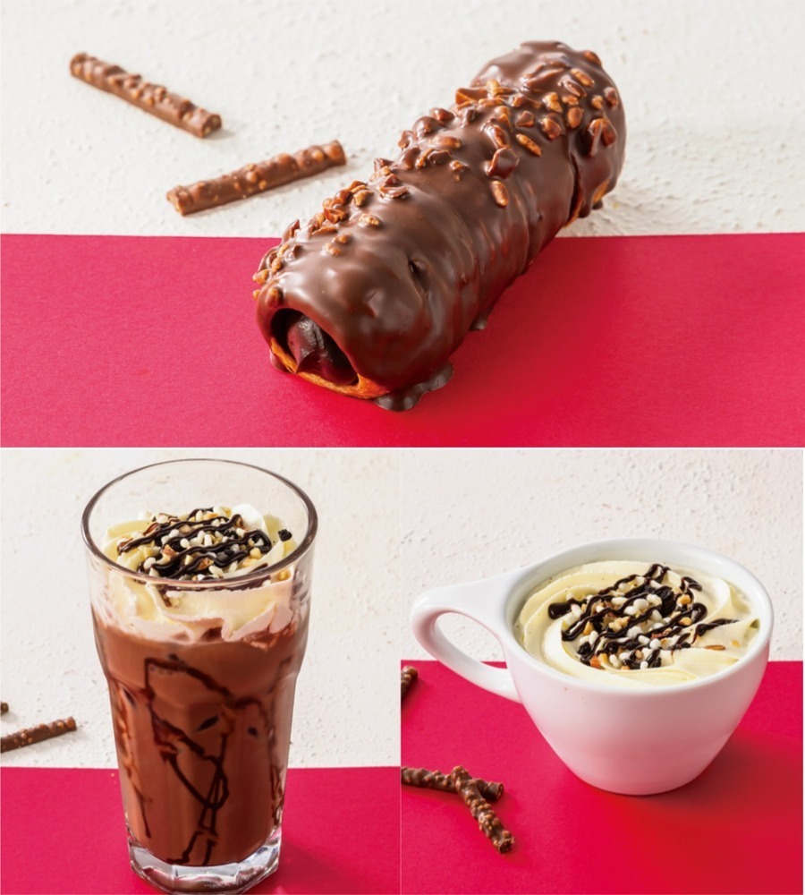 fashionpressnet's tweet photo. サンマルク「小枝」“約58本分使用”の巨大パン＆ふわふわチョココッペ、ザクザク食感チョコドリンクも - https://t.co/kZO8QY9e8x https://t.co/CytVAZNwLE