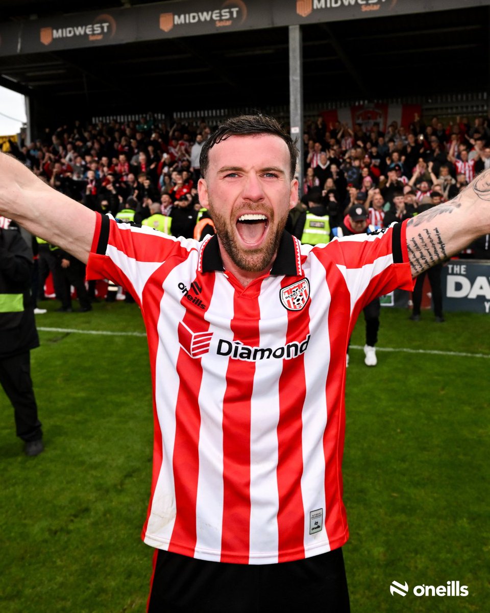 ONeills1918's tweet photo. THE DREAM IS ALIVE. 🔴⚪️
The Candystripes are Aviva bound 🏆👏
#DerryCity #FAICup #LOI #ONeills https://t.co/1FypxHIghC