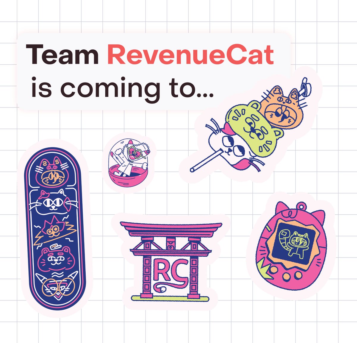 RevenueCat's tweet photo. Heading to Tokyo for @FlutterKaigi? 🇯🇵

Catch our own @Y0shiU3da on stage with @AwarefyApp, sharing their lessons from implementing RevenueCat with Flutter into Awarefy.

Swing by our booth for demos, dev questions, and exclusive swag 🐈

Register 👇 https://t.co/jViOd2KvkO https://t.co/8dTSGNzTFZ