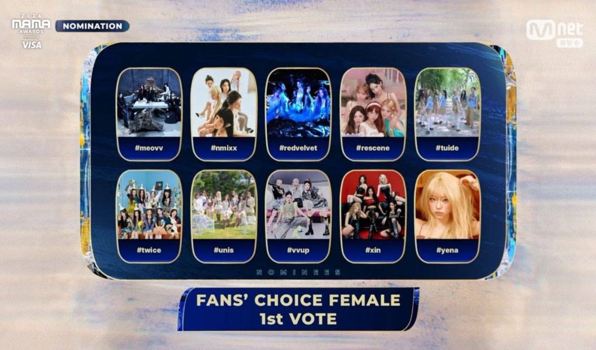 ChaimaC37154's tweet photo. X:IN has been nominated for the FANS’ CHOICE FEMALE category at the 2026 MAMA Awards! ❤️‍🔥
Let’s show our support, READYs, and vote for X:IN! 🗳️❤️ 
#XIN #LuisaSonza #ZZIRIT #MAMA
@luisasonza @X_in_official  @MnetMAMA https://t.co/YKhgkcQhhh