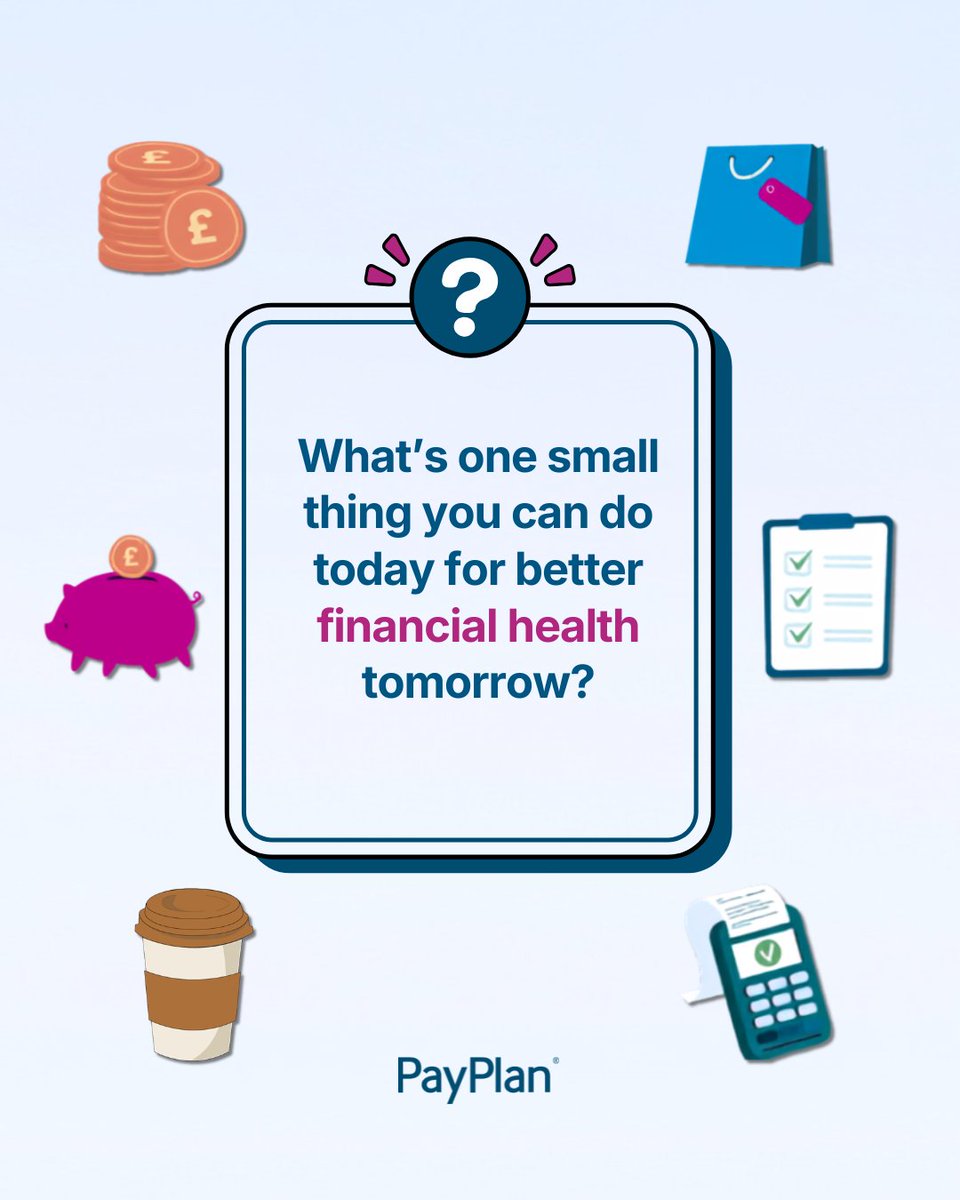 PayPlan's tweet photo. What's one small thing you can do today for better financial health tomorrow?

Share your small things in the comments and take some inspiration too!

#financialhealth #debthelp https://t.co/qC1OpKFSZj