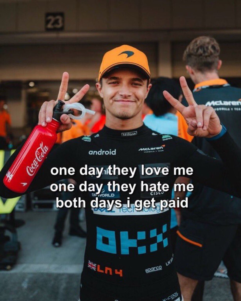 ln4norris's tweet photo. f1twt's hyperfixation on lando needs to be studied 😭 for someone you claim is so forgettable, he sure does live rent free in your heads https://t.co/8tO2u6xNCm