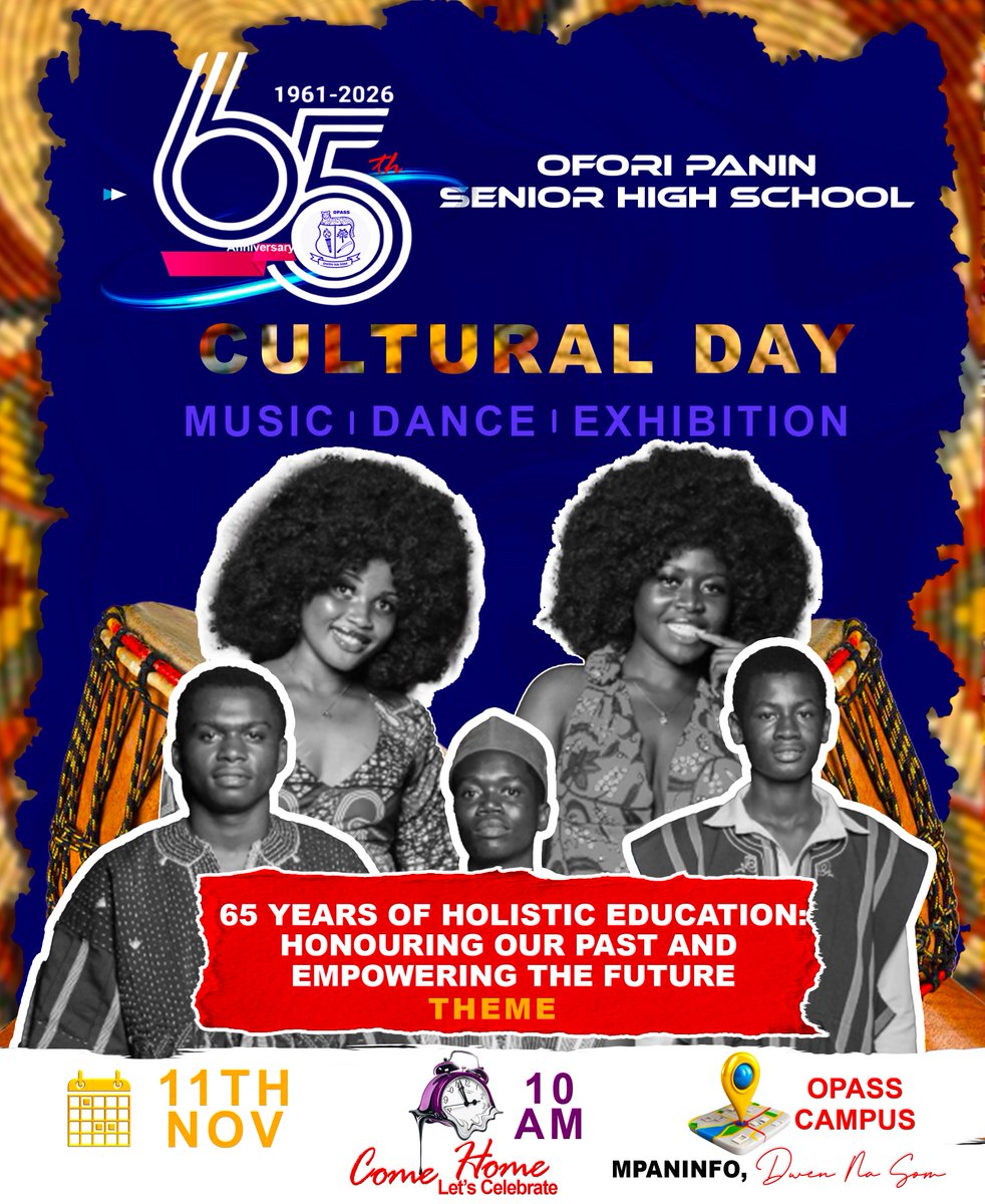 Oposa_Global's tweet photo. @OforiPaninSHS @OpaShS @__lleonar_d @OforiPaninFie @mpaninfo Attached are the individual flyers for each activity with full details.
This is our moment! 65 years of Excellence, 65 years of Pride!
Let's all come home and make history together!

OPASS AT 65 - OUR STORY, OUR PRIDE! 💙🤍
#OPASSat65 #OPASS60Plus5 #Homecoming https://t.co/Bx5ae99eKt