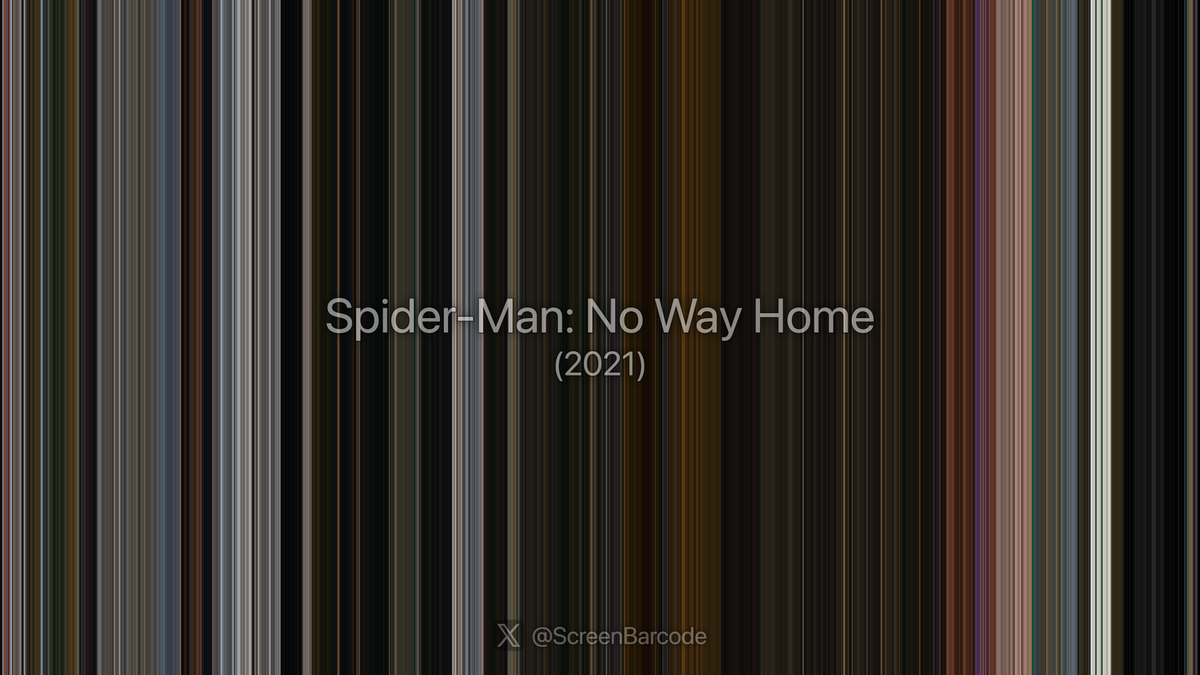 ScreenBarcode's tweet photo. Spider-Man: No Way Home (2021) · barcode & poster
directed by Jon Watts · 2h 28m

cast: Tom Holland, Zendaya, Benedict Cumberbatch, Jacob Batalon, Jon Favreau, Jamie Foxx, Willem Dafoe, Alfred Molina, Benedict Wong, Marisa Tomei, Andrew Garfield, Tobey Maguire, Angourie Rice, Paula Newsome, Hannibal Buress, Martin Starr, JB Smoove, J.K. Simmons, Charlie Cox, Thomas Haden Church, Rhys Ifans