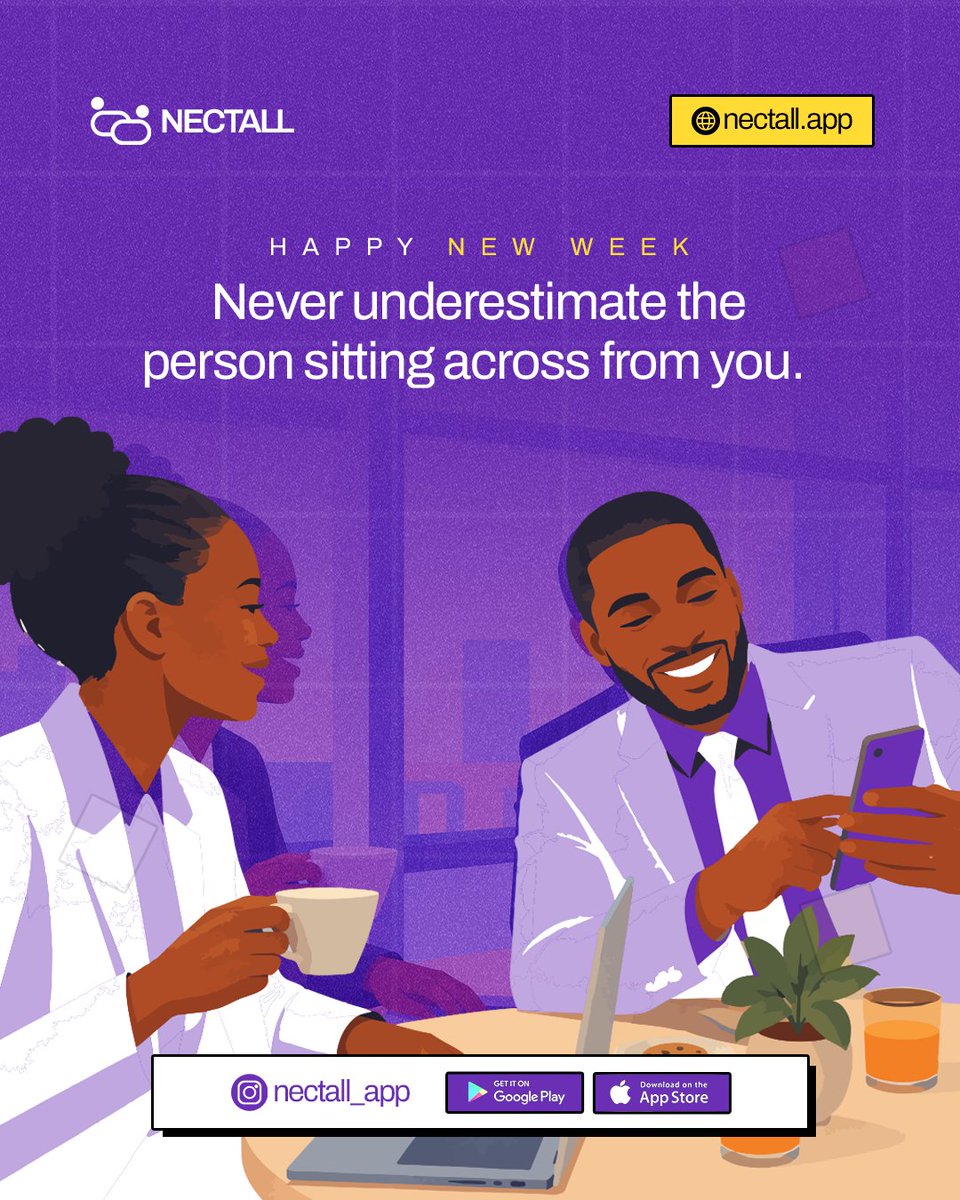 nectall_app's tweet photo. Happy New Week.
Let's make meaningful connections this week.
#nectall #connection #events https://t.co/3SO34Oywfp