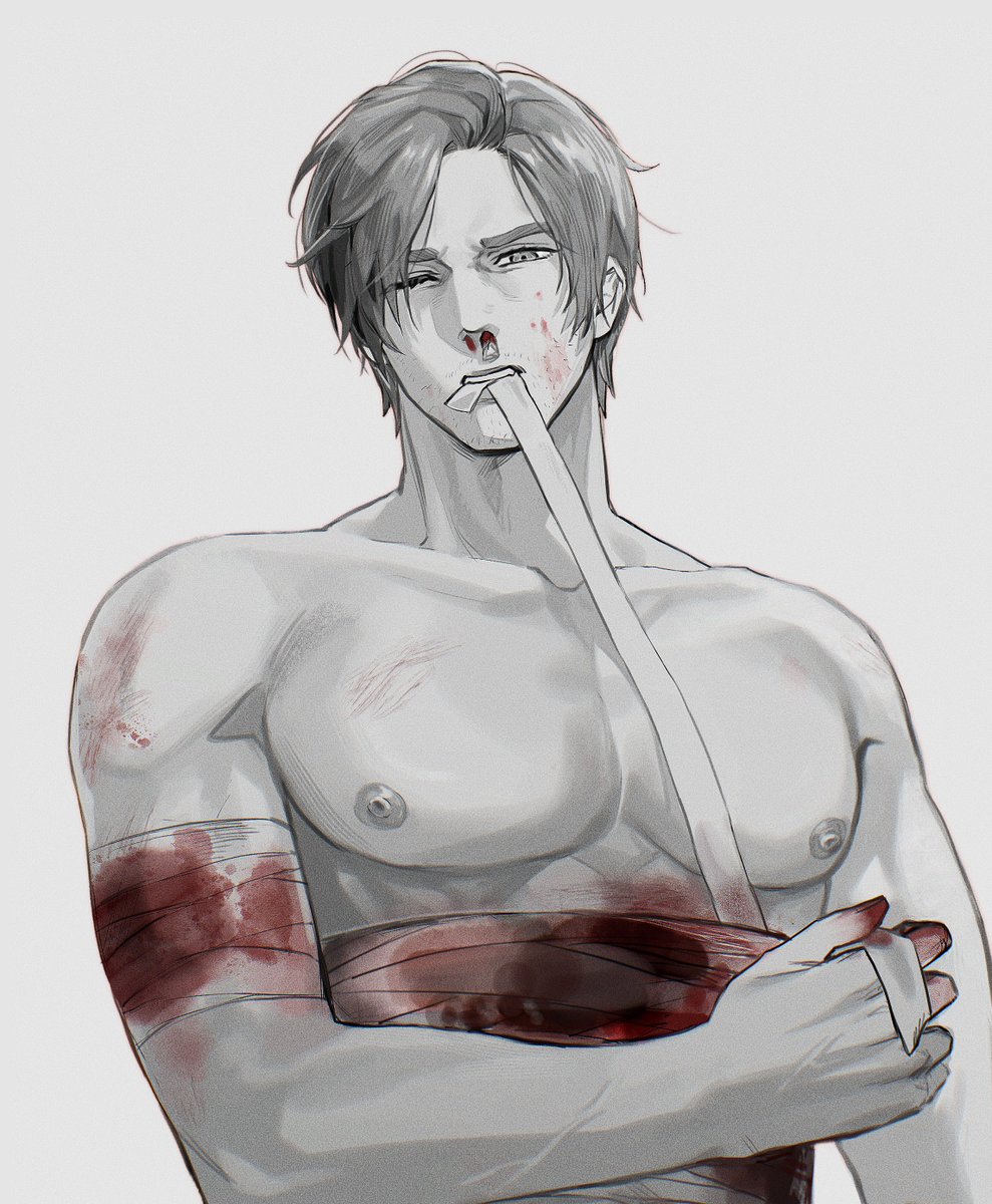 iti_iti__'s tweet photo. blood #LeonKennedy https://t.co/eMyyG1Q4XY