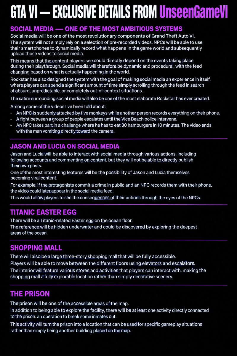 UnseenGameVI's tweet photo. We’re here. Here’s the second part of the exclusive details. 2/70 https://t.co/4JPwSEqKZs