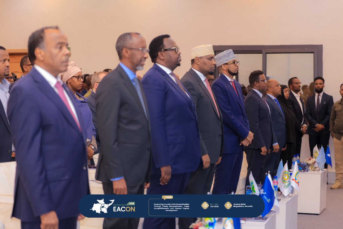 SIMADUniversity's tweet photo. Dr. Abdikarim Mohaidin Ahmed, Rector of SIMAD University, delivered the opening remarks at EACON 2026 in Mogadishu, reaffirming the important role of higher education institutions in advancing regional integration and cooperation.

As one of the universities organising the conference, SIMAD University joins national and regional stakeholders in fostering dialogue, strengthening partnerships, and exploring opportunities for a more connected and prosperous East Africa.
#EACON2026 #SomaliaInEAC
#DeepeningDomestication #EACIntegration #EastAfricaCommunity