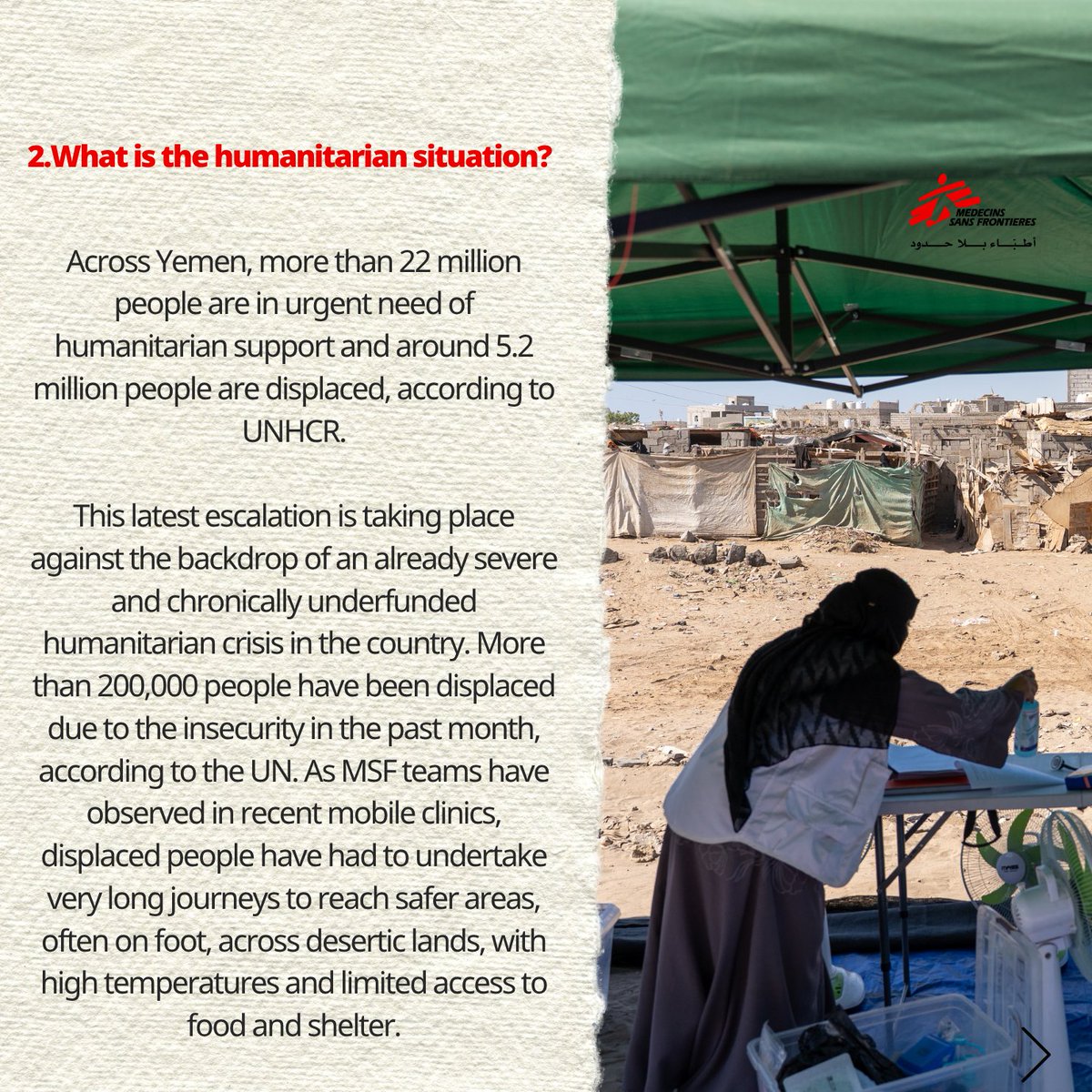 msf_yemen's tweet photo. Five things to know about the situation in the south of Yemen today https://t.co/lRT9Ir9gaw