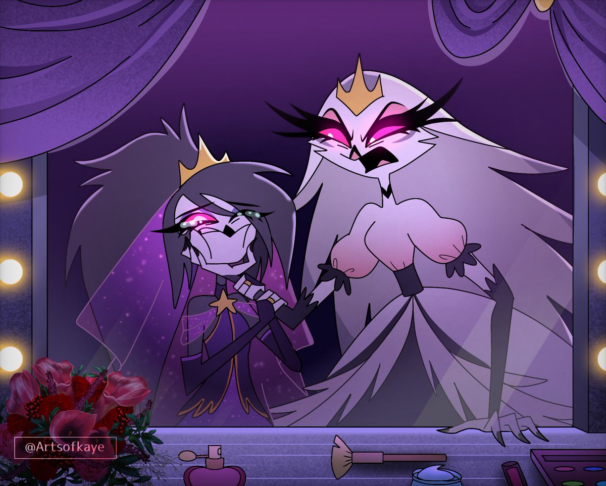 artsofkaye's tweet photo. "I had to endure a wedding, now it's your turn. Fix yourself." ❤️‍🩹

🎨 Art by me
#illustration‌‌ #HelluvaBoss‌ #StellaHelluvaBoss #OctaviaHelluvaBoss https://t.co/0cATI8Ayle