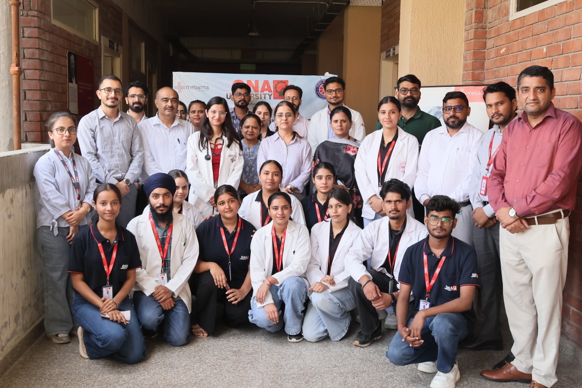 GnaUniversity's tweet photo. #GNAUniversity’s NSS Wing, in collaboration with the Department of Radiology and the Department of Medical Radiology and Imaging Technology, organized a health check-up camp called ‘Swasthya Sathi’ in partnership with Medanta – The Medicity, Gurugram.
#bloodcheckupcamp #nsswing https://t.co/FwTyxePoYk