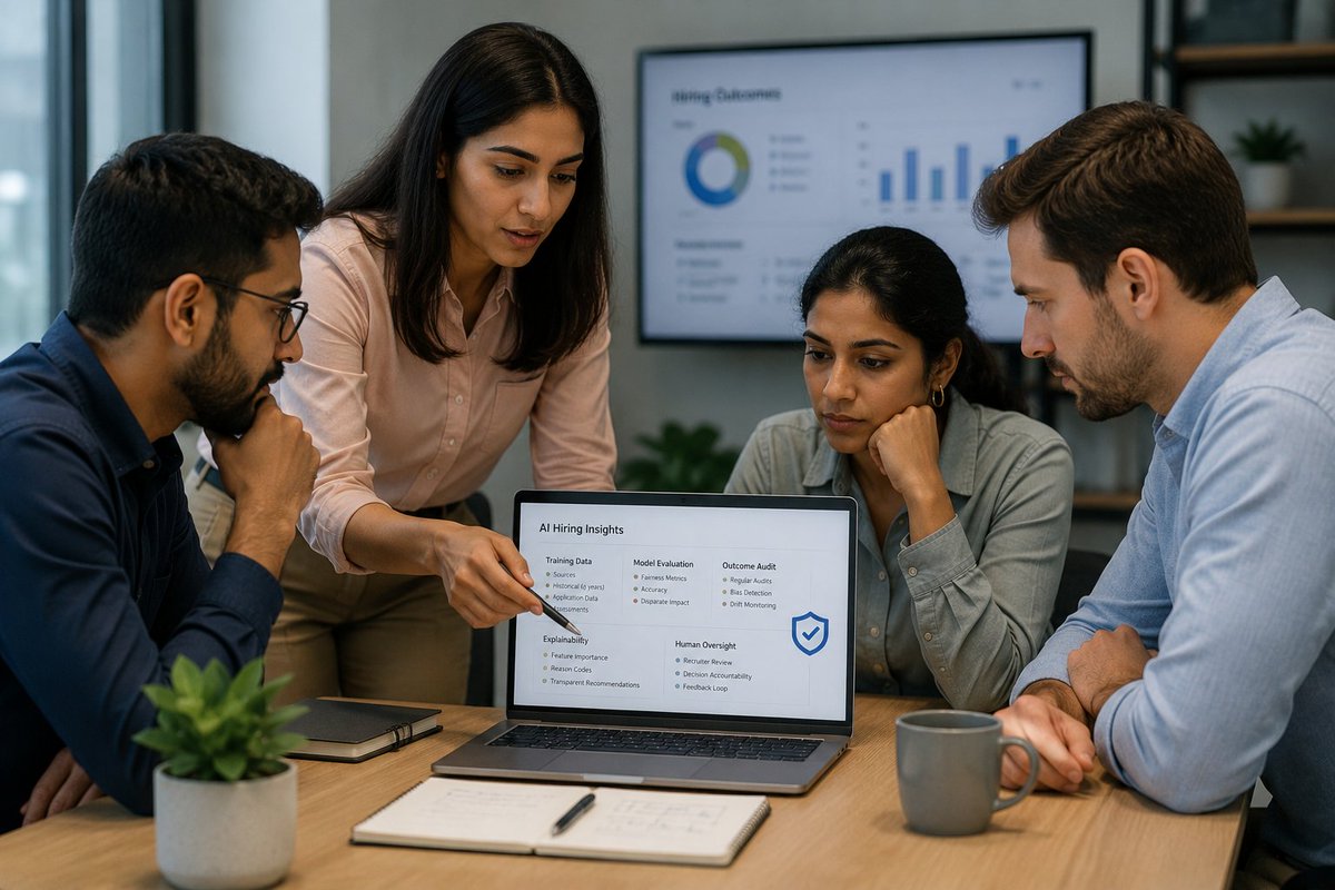 AppliView's tweet photo. AI hiring can scale bias just as easily as it can scale efficiency.

Before adopting AI, ask: Is the data reliable? Are outcomes audited? Is human oversight built in?

Don't just automate hiring. Make it responsible. #ResponsibleAI #AIRecruitment #EthicalAI https://t.co/zotvWtOrpa