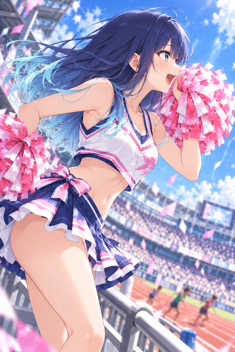 xt9vdi's tweet photo. 今日は「スポーツの日」！📣💗
あかねのチアパフォーマンスで、スタジアムを盛り上げよう！青空の下、ピンクのポンポンを振りながら、笑顔いっぱいにみんなを応援✨
頑張る人たちにエールを届ける、とびきり輝くチアスマイル！🎀

#黒川あかね
#推しの子
#AIイラスト https://t.co/dq0SxsFSVO