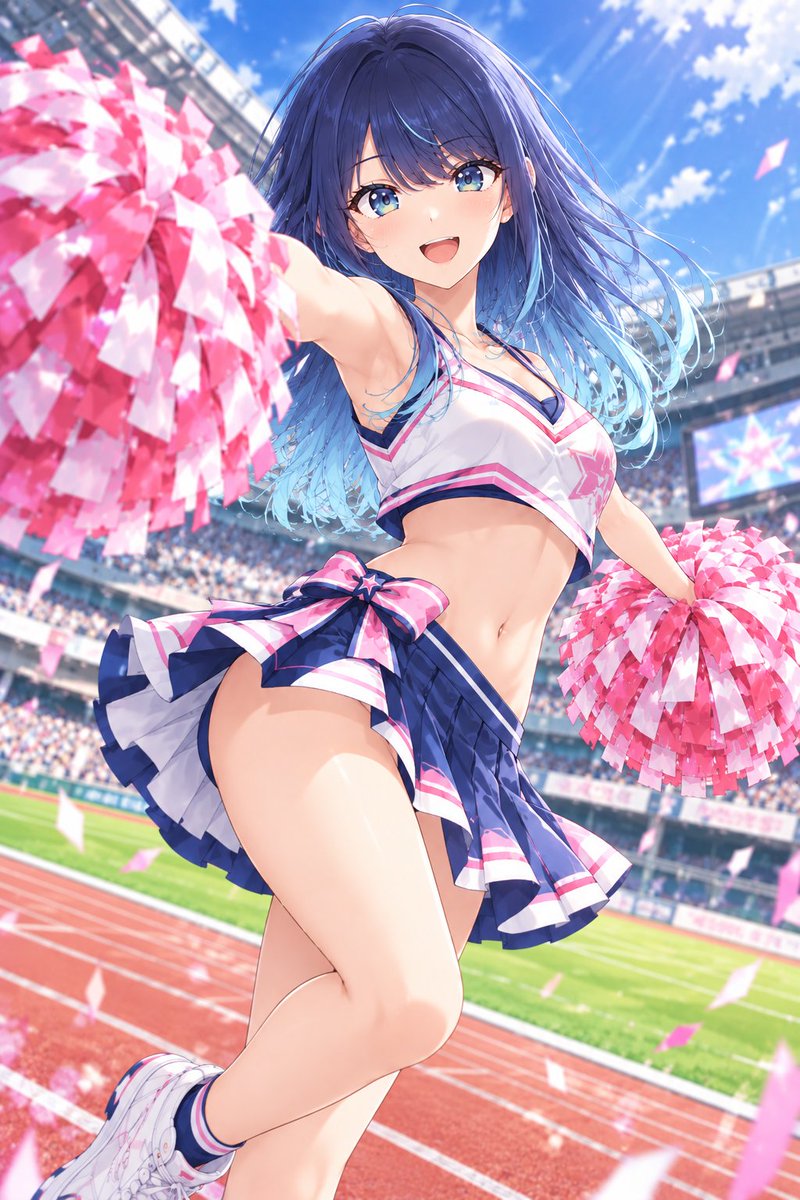 xt9vdi's tweet photo. 今日は「スポーツの日」！📣💗
あかねのチアパフォーマンスで、スタジアムを盛り上げよう！青空の下、ピンクのポンポンを振りながら、笑顔いっぱいにみんなを応援✨
頑張る人たちにエールを届ける、とびきり輝くチアスマイル！🎀

#黒川あかね
#推しの子
#AIイラスト https://t.co/dq0SxsFSVO