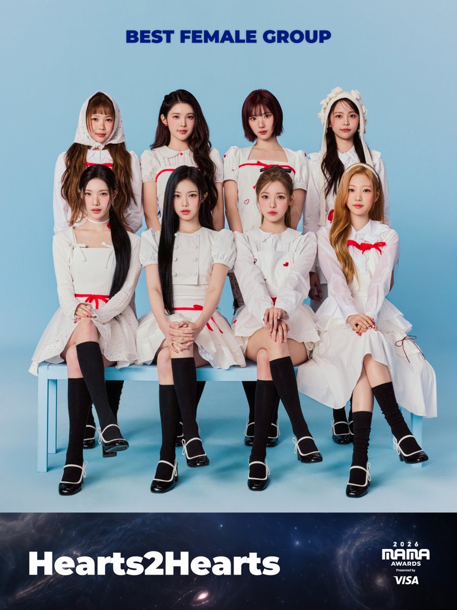 for_h2h8's tweet photo. #2026MAMA Hearts2Hearts Award Nominations🏆/Hearts2Hearts 후보 부���🏆
✔️BEST FEMALE GROUP
✔️BEST DANCE PERFORMANCE FEMALE GROUP 
✔️FANS’ CHOICE FEMALE 
#Hearts2Hearts #하츠투하츠 https://t.co/0EwJF2xhn0