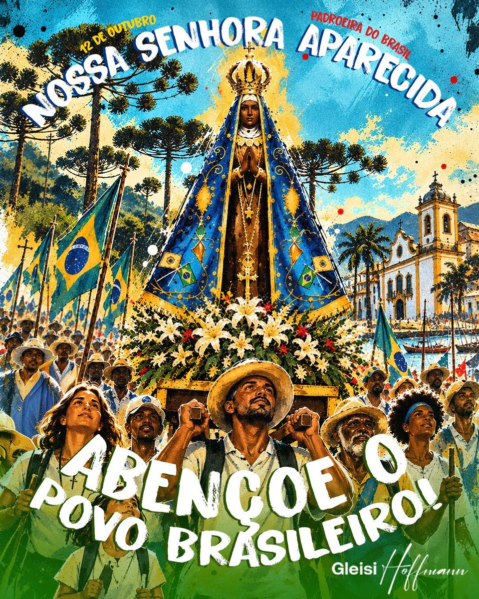 gleisi's tweet photo. Que nossa padroeira nos livre do mal do retrocesso! 🙏🏾 https://t.co/9M6cRICpA2
