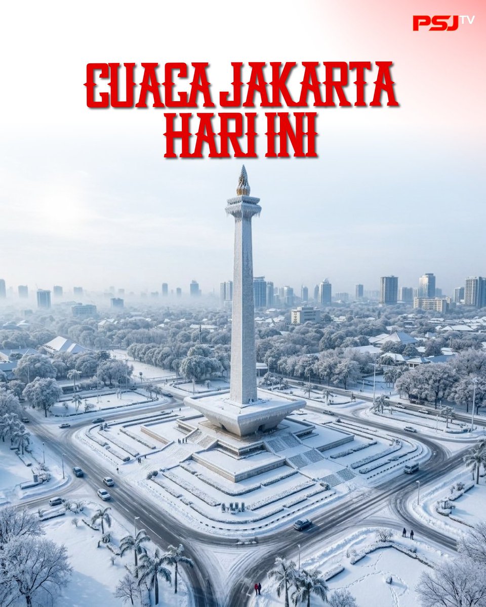 tv_psj's tweet photo. Cuaca Jakarta hari ini🥶

Kalian ngerasa dingin banget nggak sih hari ini? Kalau iya jangan lupa pakai jaket ya😁

#persija #brisuperleague #sepakbola #psjtv https://t.co/n1KsP19qxw