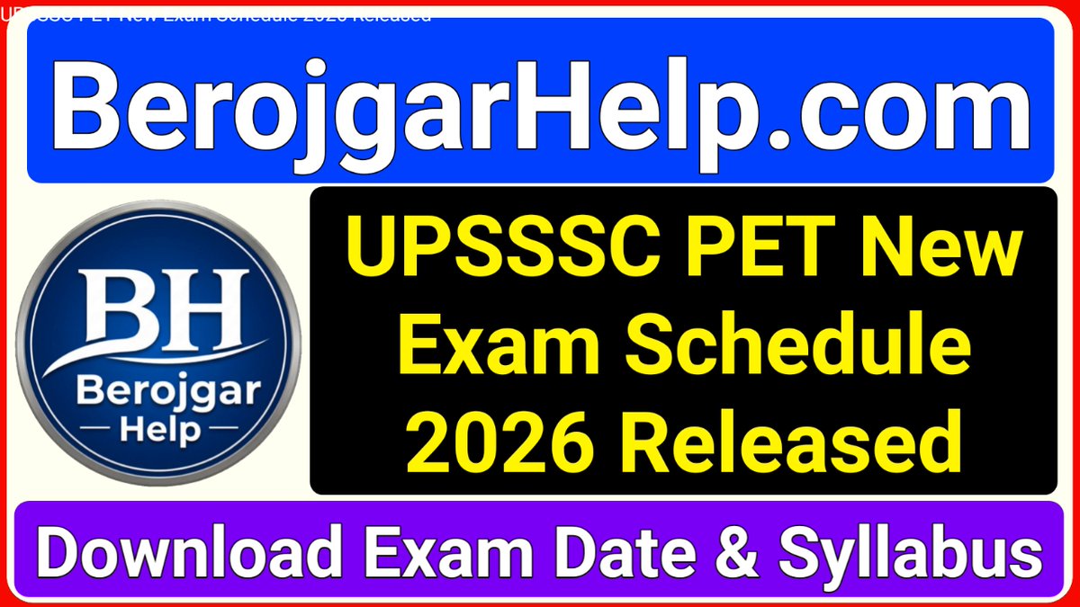 berojgarhelp's tweet photo. 📢 UPSSSC PET New Exam Schedule 2026 जारी! 📝उत्तर प्रदेश अधीनस्थ सेवा चयन आयोग (UPSSSC) ने PET (प्रारंभिक अर्हता परीक्षा) 2026 का नया परीक्षा शेड्यूल जारी कर दिया है। #UPSSSC #UPSSSCPET #PETExam2026 #ExamSchedule #UPPET #SarkariNaukri #BerojgarHelp https://t.co/WjAJyUGuST