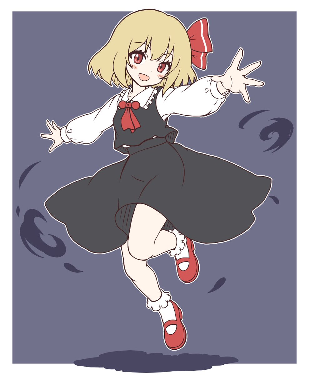 jyujyu_25's tweet photo. ルーミア「つかまえたっ！　次は何して遊ぶ？」

久しぶりにルーミアを描いてみました＾＾
いつも思うことなのですが、この子には強者感を出したくなります…！

#東方Project #ルーミア https://t.co/mqMB9eK0Bo