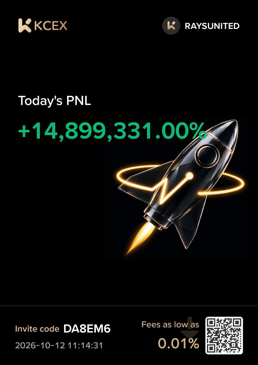_raysunited's tweet photo. Join me on KCEX and get bonuses worth up to 1,000 USDT! https://t.co/ujuHNGklL9

+14,899,331.00% is INSANE!!! https://t.co/6P0BdKD3Bp