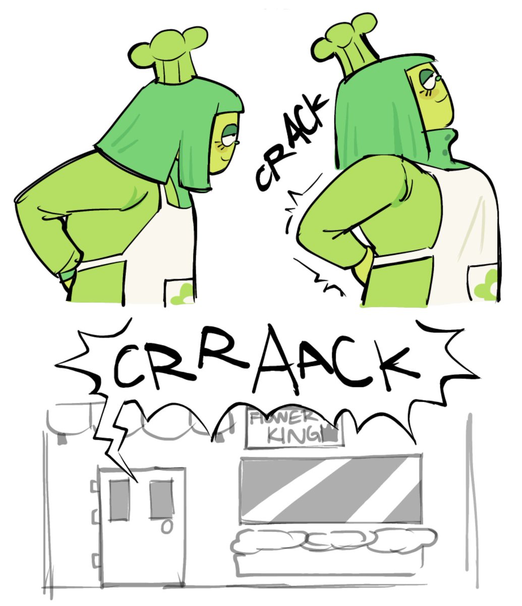 TommyAlaMode's tweet photo. I like to think that whenever Green straightens their back it lets out a crack so loud it exceeds the dark world

#deltarune https://t.co/fSd30HxZxi