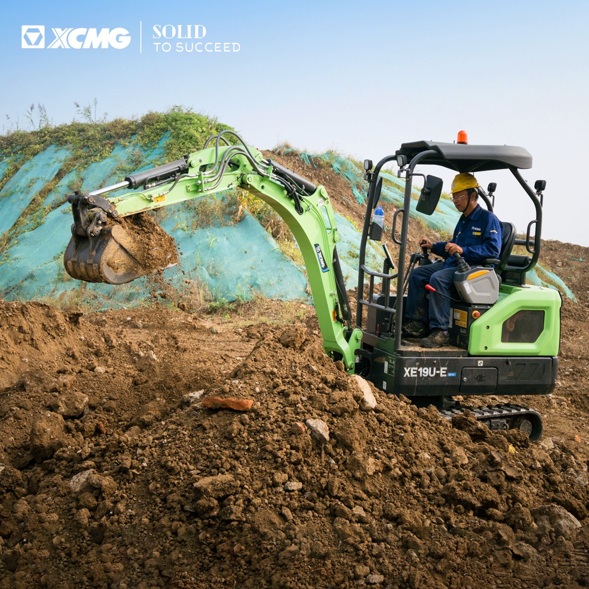 XCMGExcavator's tweet photo. XCMG’s XE19EV all-electric mini excavator is in action on a European earthmoving site—with zero emissions, quiet operation, and a compact, agile design, it enables precise and efficient urban construction!
#XCMG #SolidtoSucceed #ConstructionProjects
#PowerfulPerformance https://t.co/tjWKdK9lYY