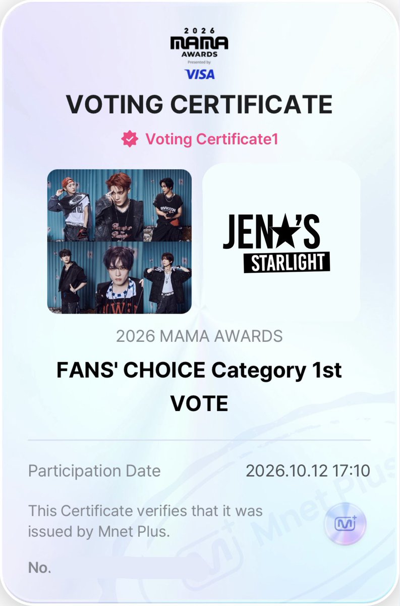 JENO_StarTH's tweet photo. [ INFO ] 261012 𝐅𝐀𝐍𝐒’ 𝐂𝐇𝐎𝐈𝐂𝐄 𝐂𝐚𝐭𝐞𝐠𝐨𝐫𝐲 𝟏𝐬𝐭 𝐕𝐎𝐓𝐄 🩵🏆

ขอเชิญชวนเอนเจนนี่และเจนพึทุกคนร่วมโหวตให้ 𝐍𝐂𝐓 𝐃𝐑𝐄𝐀𝐌 ในหมวด 𝐅𝐀𝐍𝐒’ 𝐂𝐇𝐎𝐈𝐂𝐄 กันค่ะ 🩵✨

📱: 𝐌𝐧𝐞𝐭 𝐏𝐥𝐮𝐬
รายการ : 𝐅𝐀𝐍𝐒’ 𝐂𝐇𝐎𝐈𝐂𝐄 𝐂𝐚𝐭𝐞𝐠𝐨𝐫𝐲 𝟏𝐬𝐭 𝐕𝐎𝐓𝐄 🏆
📅 รอบที่ 1 : 12 ตุลาคม 2569 เวลา 17:00 น. – 22 ตุลาคม 2569 เวลา 21:59 น. (🇹🇭)

📌 1 เครื่อง โหวตได้ 1 𝐈𝐃 รีเซ็ตทุกวันเวลา 22:00 น.

อย่าลืมเตรียม 𝐈𝐃 ให้พร้อม แล้วเข้าไปโหวตให้ 𝐍𝐂𝐓 𝐃𝐑𝐄𝐀𝐌 กันเยอะ ๆ นะคะ พา 𝐍𝐂𝐓 𝐃𝐑𝐄𝐀𝐌 คว้าถ้วยที่ 6 กันค่ะ 🩵

#NCTDREAM #MAMA2026 #2026MAMAVOTE