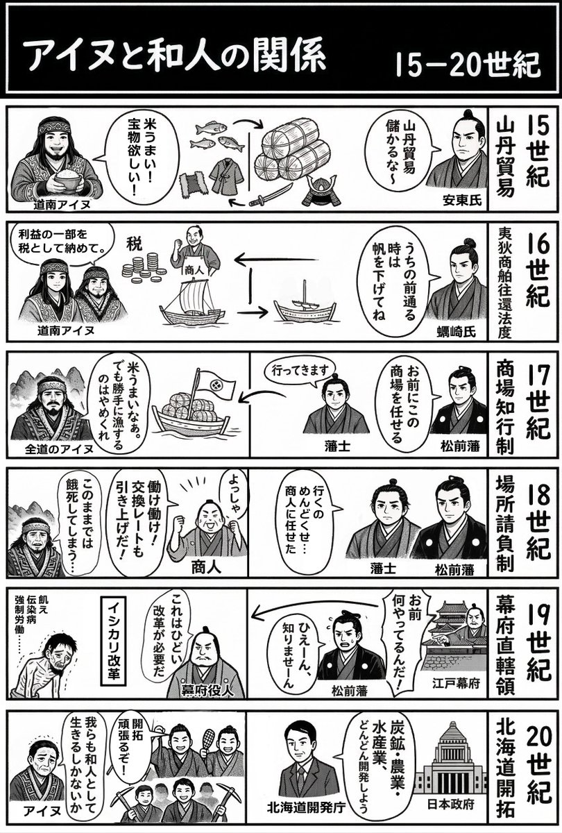 zenibako_trek's tweet photo. 米は北海道の交易においてかなり重要な位置にありましたよね。

シャクシャクインのときに、「我々は昔から魚と鹿を獲って生きていた。米などなくても良い！」と強硬に出るアイヌ首長もいましたが、結局は米をもたらす松前との交易再開を希望する声がアイヌ側でも大きくて、折れることに。 https://t.co/Sfc2mytxmW