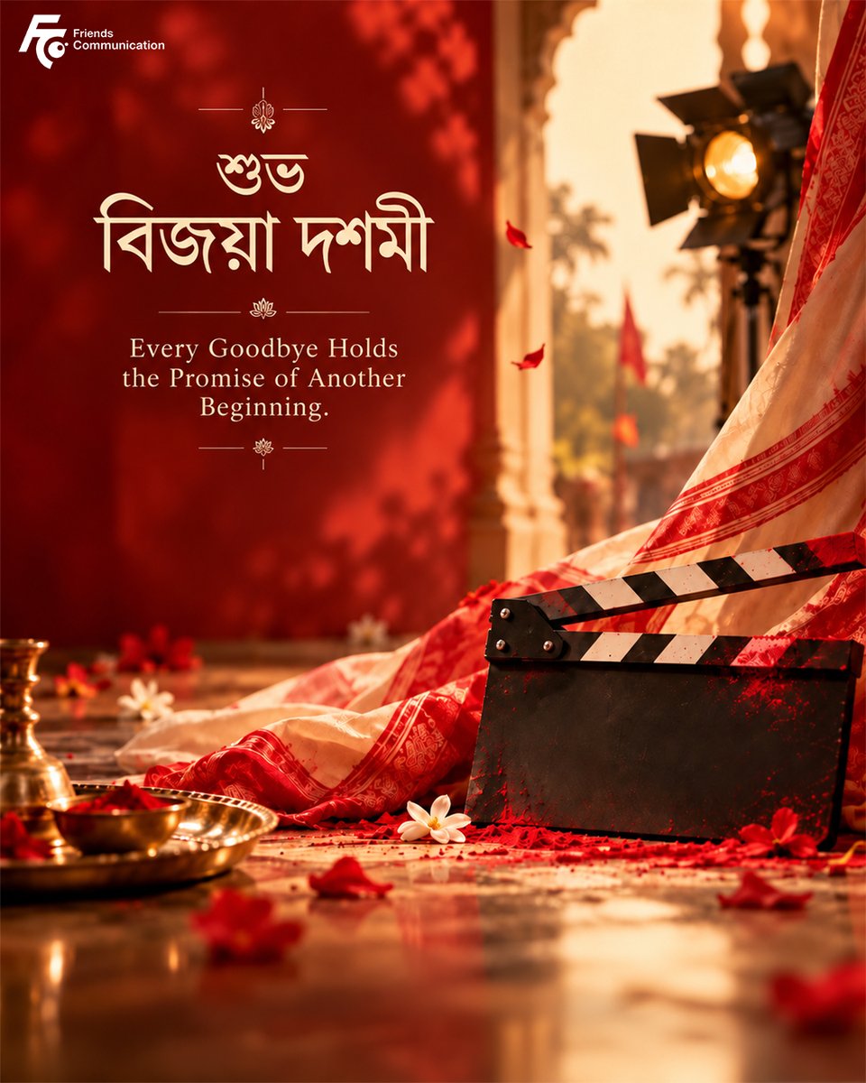 FriendsCommKol's tweet photo. Every goodbye marks the beginning of another beautiful story. Shubho Bijoya! আসছে বছর আবার হবে।

#ShubhoBijoya #BijoyaDashami #NewBeginnings #FriendsCommunication https://t.co/FNGcv0qni5
