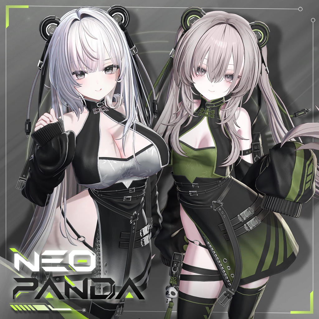 BOOTH_NOW's tweet photo. 🎉『NEO Panda』 출시 기념 이벤트! (할인은 10/20까지✨)
🎁 @BOOTH_NOW · @BiTE_vrc 팔로우 + RT 4명 / 팔로우 + 좋아요 2명 추첨 풀 패키지!
※ 두 계정 모두 팔로우해야 해요!

케이블이 흐르는 동그란 귀 헤드기어, 어둠 속에서 더 또렷해지는 사이버 무드의 판다 룩🖤
컷아웃 홀터에 오버사이즈 소매 재킷, 버클 스트랩까지 겸비한날렵하게 이어진 테크웨어 옷이에요✨

🔗: https://t.co/5Lv4EPIlwU

🗓️ 당첨자 발표: 10/19