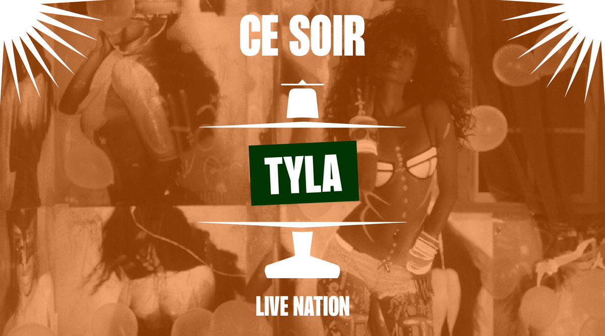 Zenith_Paris's tweet photo. ⏲️ HORAIRES ⏲️

Tyla sera sur la scène du Zénith ce soir !🤩
 
➡️ 18h30 : Ouverture des portes
➡️ 20h15 : Royal Musiq
➡️ 21h15 : Tyla

Choisissez votre créneau d'arrivée et réservez votre vestiaire sur le lien en bio. https://t.co/H7PgGCgLU5