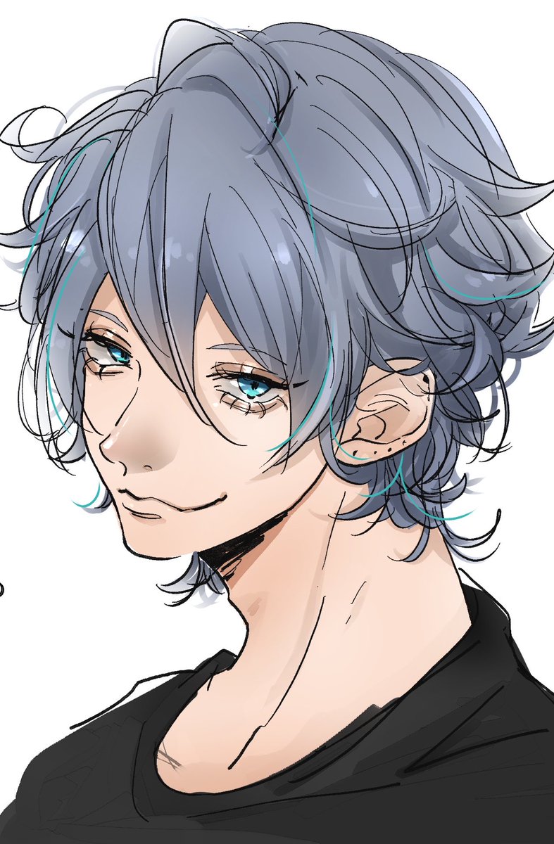 chew868's tweet photo. 推しがロン毛から短パーマになって悲しい絵 https://t.co/Y1jK18AQFA