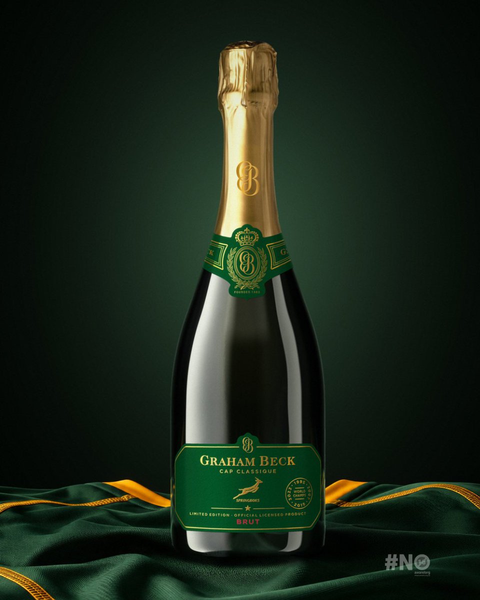 GrahamBeckSA's tweet photo. Introducing the Officially Licensed Springboks Brut • Some moments bring a room to its feet. Others bring everyone around the same table. The ones we remember often do both.
Introducing the officially licensed Springboks Brut - Graham Beck’s signature Brut in a commemorative, limited-edition bottle, produced under licence by Graham Beck.
Open it for match day. Share it around the table. Keep one because the season meant something.

Exclusively available at Pick n Pay, the proud South African retail partner of the Springboks, and Graham Beck's Tasting Room and Online Shop.

Celebrate What Matters.

#GrahamBeck #CelebrateWhatMatters #SpringboksBrut #CapClassique
