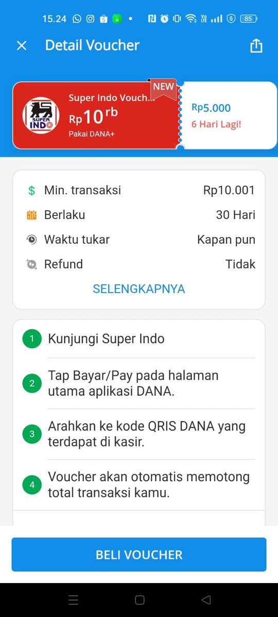 crushnyareece's tweet photo. lagi belanja bulanan di Superindo jangan lupa cek DANA Deals dulu ada voucher dari DANA+ serba 5.000 buat dapetin voucher 10.000, bayar pake DANA+ bisa bikin belanja jadi diskon 50% nihh. Lumayan banget buat hemat belanja bulanan. https://t.co/qcirLJ78mH