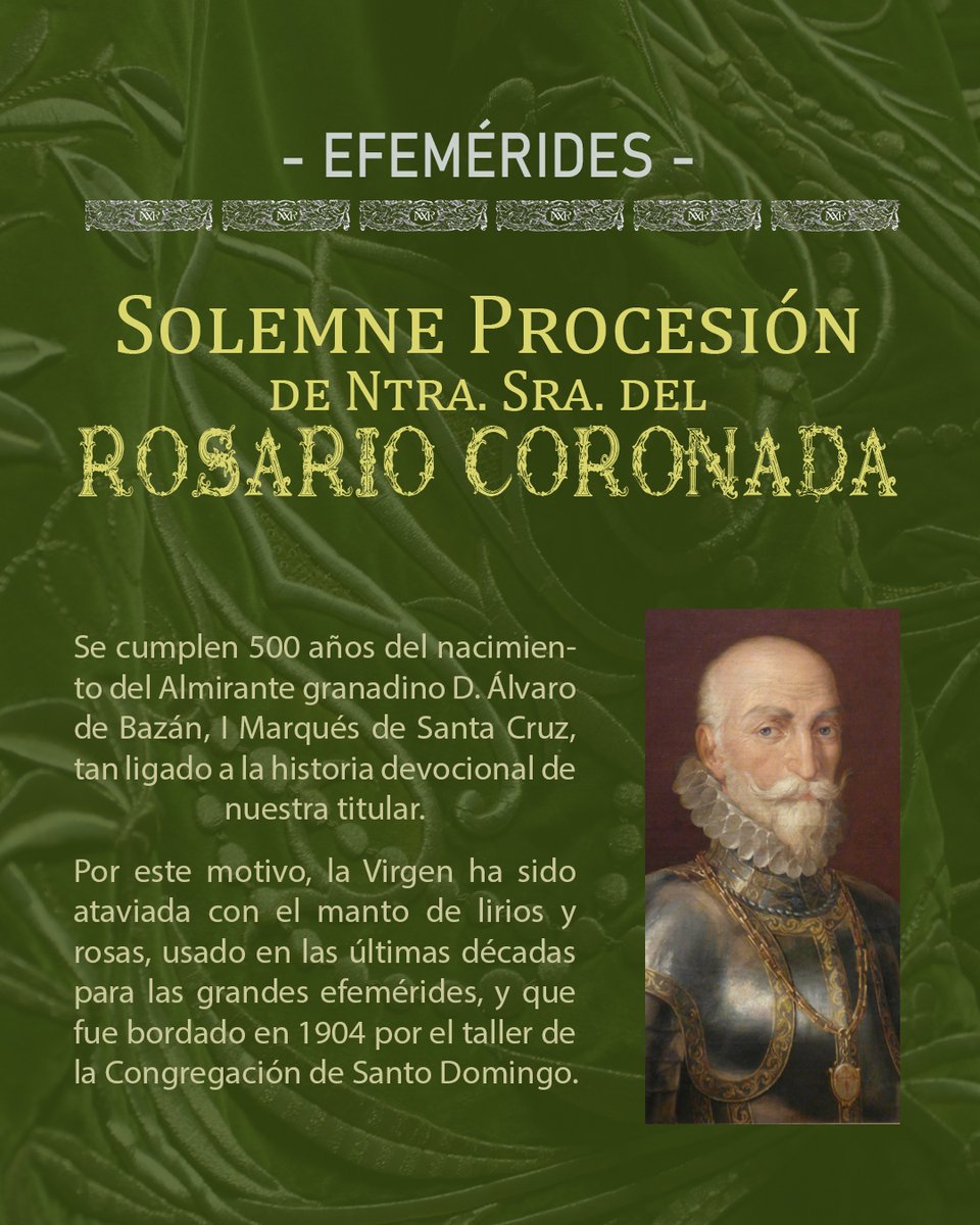 Rosario_Granada's tweet photo. GUÍA PARA LA PROCESIÓN DE LA
#VIRGENDELROSARIO

12 de Octubre de 2026 - 🧵⤵️

#Granada #RosarioCoronada2026 https://t.co/BBZCNj8nFV