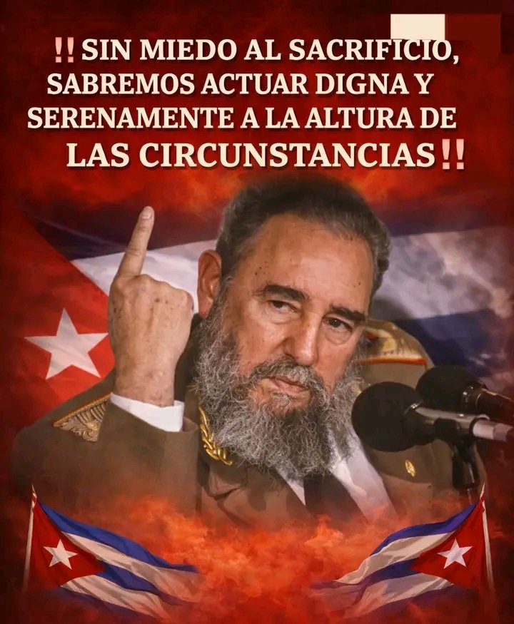 Yuri2024072's tweet photo. ‼️Con la bandera en alto, ningún sacrificio nos doblega, somos hijos de la patria y guardianes de su dignidad‼️✊️🫡🇨🇺

#100AñosConFidel 
#Fidel 
#FidelPorSiempre 
#FidelEntreNosotros 
#CubaResiste 
#CubaVencera https://t.co/CSimmhYATf