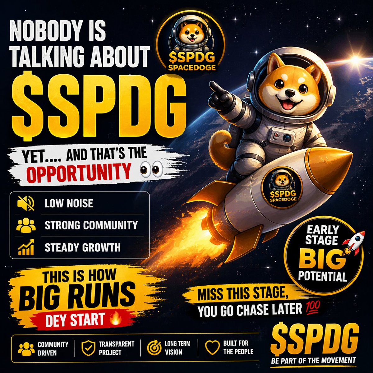 Fatimakn20's tweet photo. @CoinMarketCap $SPDG 🐶 Building beyond the meme with a multi-chain DeFi ecosystem. Sometimes, the real opportunity is recognizing utility before the crowd does. DYOR. 

X look after @spacedogexyz https://t.co/iqyxQ5YbsL