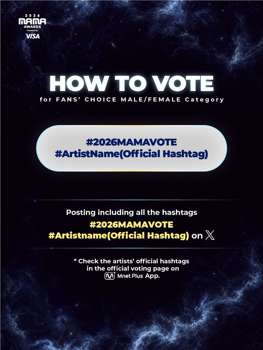 BAMBISUNGCHANTH's tweet photo. [📃] 261012 | คู่มือการโหวต 2026 MAMA AWARDS — FANS' CHOICE บน X

วิธีการโหวตน้องข้าวบน X: 
ทวิตพร้อมติดแฮชแท็ก #.2026MAMAVOTE และ #.RIIZE

เงื่อนไขการโหวต
— โหวตได้ 1 ครั้ง / บัญชี / วัน
— จะนับคะแนนโหวตเฉพาพบัญชีสาธารณะเท่านั้น
— 1 ทวิต ติดแฮชแท็กศิลปินได้แค่ 1 วงเท่านั้น
— ถ้าทวิตโหวตหลายครั้งในบัญชีเดียวกัน คะแนนโหวตจะนับแค่ทวิตแรกเท่านั้น
— โพสต์ที่ติด 2 แฮชแท็ก (#.2026MAMAVOTE และแฮชแท็กศิลปิน) เท่านั้นที่จะถูกนับคะแนน
— แฮชแท็กศิลปินสามารถเป็นตัวพิมพ์เล็กหรือพิมพ์ใหญ่ก็ได้
— การรีทวิตโพสต์ที่ทำถูกกติกา จะนับเป็นคะแนนโหวตด้วยเช่นกัน
— โพสต์ที่ละเมิดกฎของ X จะไม่ถูกนับคะแนน

#RIIZE #라이즈
#SUNGCHAN #성찬