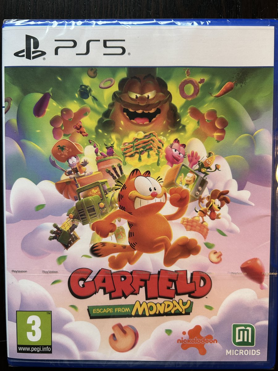 PS4Ron's tweet photo. Got a new game #PS5 #GarfieldEscapeFromMonday Its been years since i played a #Garfield game. The last one was on the #PS2 so looking forward to get into this one 😎 https://t.co/Xbrs2vfDNY