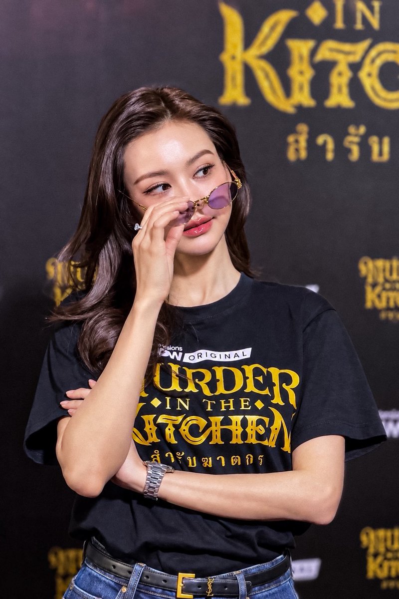 CineFocu's tweet photo. Engfa Waraha stuns at the ‘Murder in the Kitchen’ event. https://t.co/qpPnboS90Z