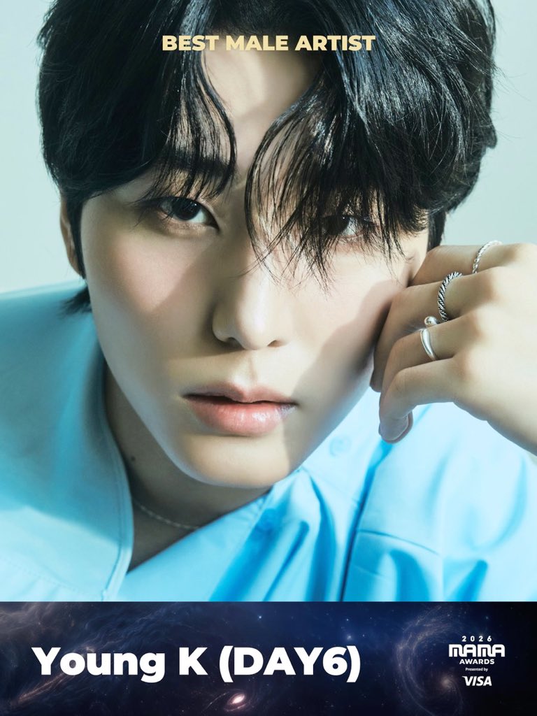 mrsjungchanwoo's tweet photo. YoungK has been nominated for 3 categories at the 2026 MAMA Awards!

🏆 Artist of the Year with VISA (Daesang)
🏆 Best Male Artist 
🏆 Best OST (Season of Us - My Royal Nemesis OST) https://t.co/UUXDA81qwl