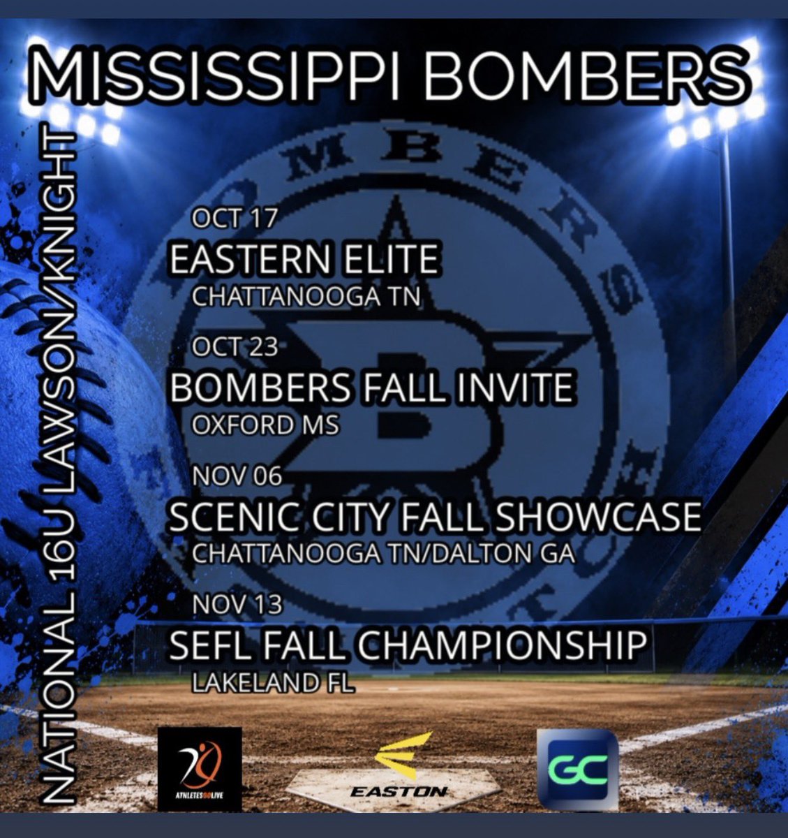 bkdees5's tweet photo. Finally Fall Season!!💥👏🏼 
First stop coming up this weekend in Chattanooga! Mark it on your calendar, & don’t miss the chance to see my extremely talented teammates in our first tournament of the season! @MSBombersLawson @TKNIGHT11 @LetsGoICC_SB @Coach_Cam16 @BSherSB @ConnectSports_ @DiamondAddicts @ExtraInningSB @LineDsoftball @IHartFastpitch @AllianceOpenNat