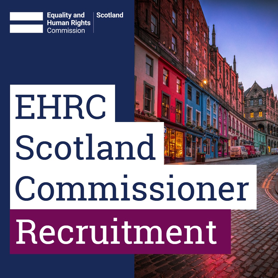 EHRC's tweet photo. The Minister for Women and Equalities is seeking to appoint a Scotland Commissioner to @EHRC

They will chair our Scotland Committee and make an important contribution to the EHRC Board.​

The deadline for applications is 9 November 2026.

Find out more: https://t.co/852F6XdRcN https://t.co/IPntW3ByKj