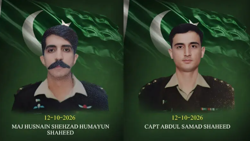 ArmanOfBaloch's tweet photo. Major Husnain Shehzad Humayun and Captain Abdul Samad embraced shahadat in a tragic training aircraft crash in Quetta.

#PakistanArmy #ISPR #Quetta https://t.co/5yuPzLhCcf