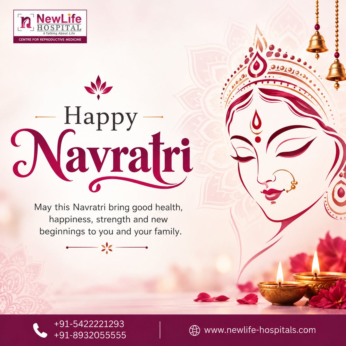 ivf_new_life's tweet photo. 🌺 Happy Navratri! 🙏✨
May Maa Durga bless you and your family with good health, happiness, strength, and prosperity. ❤️
#HappyNavratri #NewLifeHospital #MaaDurga #Navratri2026 #GoodHealth https://t.co/UFS5VNLDrq