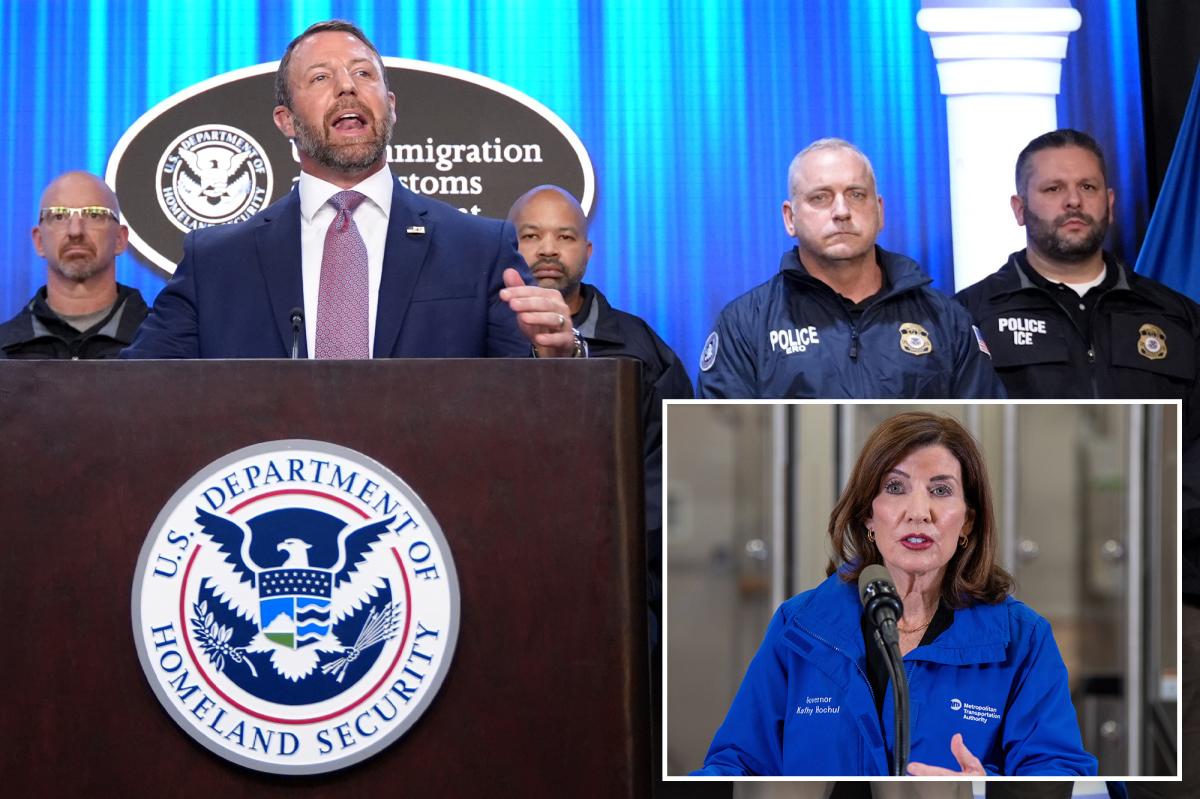 nypost's tweet photo. NY rejects 16,000 Trump ICE detainers for illegal migrants accused or convicted in over 52,000 crimes https://t.co/z1JTRVrAqN https://t.co/S541PQFwk4