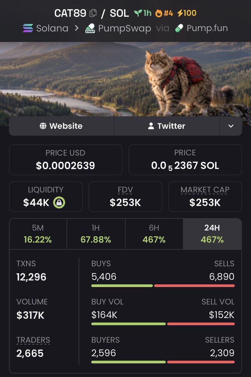 zack_zeus1's tweet photo. #CAT89 has achieved an extraordinary 5.62x gain, marking yet another triumph in our growing list of victories! βοΈ We are absolutely on fire, laser-focused on securing profits and making them a reality π§ββοΈ If you're not yet part of my exclusive TG group, you're truly missing out on this unparalleled opportunity
#CryptoPump #Crypto #Altseason #Solana #AltcoinAlert