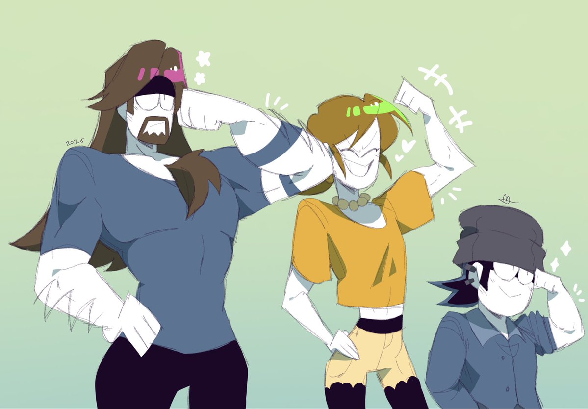 Ania_chanUwU's tweet photo. Strong family 💪💪💪
#spookymonth #jaune #aaron #ross https://t.co/dK2mkrxkWp