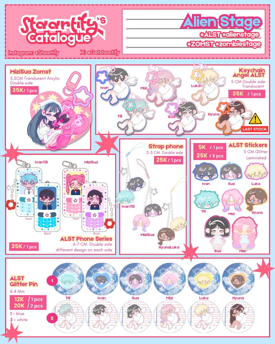 getstaartify's tweet photo. guysss, katalog staartify udah jadiiii! yang suka mistuaya, TSHD, alienstage, marceline &amp; BUBBLEGUM, cosmic princess kaguya boleh bangettt mampir dan nanya nanya di DM ya!! https://t.co/4UGxqenEkt